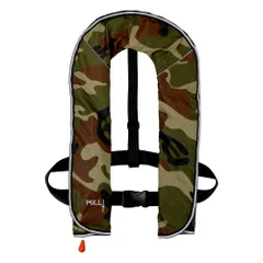 【迅速発送】DABADA(ダバダ) ライフジャケット インフレータブル ベストタイプ 膨張式 救命胴衣 男女兼用 フリーサイズ (迷彩A 自動膨張式)