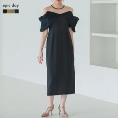 結婚式 ドレス ワンピース オケージョンドレス パーティードレス フォーマル ロング オフショル Iライン 20代 30代 レディース 黒 epic day 300102