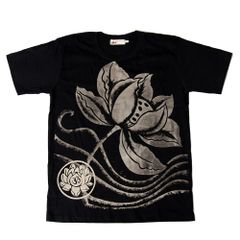 ロータスとオーンモチーフのTシャツ TIRAKITA(ティラキタ) / T-シャツ インドの神様 T-シャツ エスニック