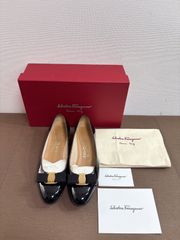 サルヴァトーレ フェラガモ Salvatore Ferragamo パンプス ヴァラ ヒール パテントレザー シューズ レディース 6 1/2 C