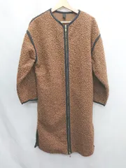 ◇ ⊇ malla マーラ 長袖 ボアロングコート サイズ38 ブラウン系 レディース E  【1504210011911】のサムネイル