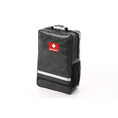 非常持出袋 plus+単品 防災リュック 防炎・防水素材 日本製 止水ファスナー 畜光・反射材 玄関やリビングにも違和感なく置ける 防災リュック (迷彩グリーン) 防災防犯ダイレクト