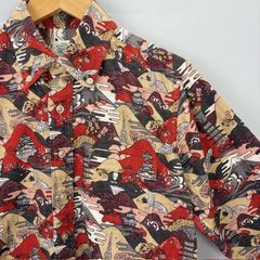 THE SHARKEY'S GALLAERY 観光地プリント ボタンダウン 長袖シャツ サイズM 日本製 07061209 01