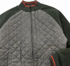 McGREGOR ☆ リバーシブル ウール ナイロン 中綿 キルティング ジャケット オリーブ グレー レディース M マックレガー■S2590