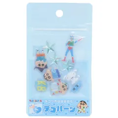 【メール便】クレヨンしんちゃん フレークシール デコパーツ ブルー アイプランニング デコレーション 装飾 アニメキャラクター グッズ 