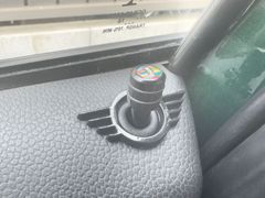 BMW MINI F54.F55.F56.F57.F60 ドアロックピンエンブレム 2個セット /Red Black Silver