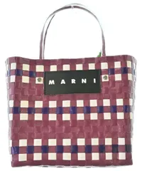 MARNI マルニかごバッグ 紫x黄xピンク(総柄) 【古着】【中古】