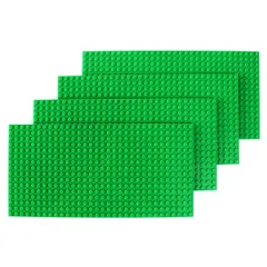 【即日発送】INIBUD 基礎板 ブロック プレート クラシック 互換性 両面 16×32ポッチ (グリーン×4枚)