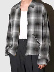 TOWNCRAFT タウン クラフト 50S ロカビリー レーヨンジャケット　オンブレ シャツ ジャケット ライトアウター ボックス シルエット オーバーサイズ TC25F005