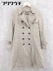 ■ ◎ UNTITLED  アンタイトル ウエストベルト ライナー付 長袖 トレンチ コート サイズ0 ベージュ レディース  【中古】 【1002802527005】