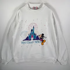 古着 90's/90年代 ディズニー Disney USA製 スウェット ミッキーマウス ビッグサイズ 片面プリント XーLARGE  ホワイト メンズ