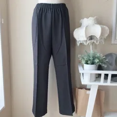 PB1058★ 6L 大きいサイズ 新品 シルエットがきれい　冬の美脚　ストレッチパンツ また下70 グレー　モカ