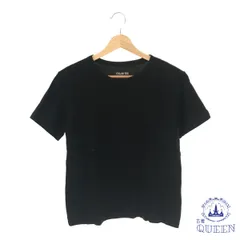 ☆美品☆ GU ジーユー トップス Tシャツ クルーネック シンプル 半袖 レディース ブラック S 901-1537 送料無料 古着