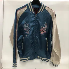【新品/タグ付き】一心如鏡 銀龍 刺繍 サテン スカジャン L ブルー 青 楽天市場】一心如鏡 スカジャンの通販