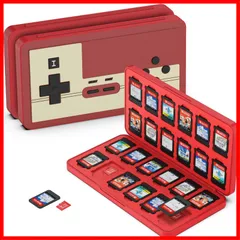 24枚 ゲームカード GeeRic 収納ボックス スイッチ 対応 ソフトケース 24枚Micro SD メモリーカード 収納可 Switch/Switch Lite/Switch OLED モデル対応 コンパクト 薄型 軽量 防塵 持ち運 傷つき防止