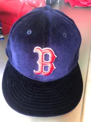 【SALE】MLB ボストン・レッドソックス  吉田正尚選手　newera（ニューエラ）キャップ　ベルベット素材　59.6cm 希少高い