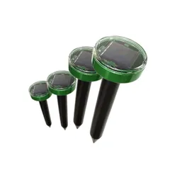 超音波 小動物撃退器 4個セット モグラ避け ネズミ退治 ソーラー充電式 害獣撃退 蛇 鳥 野良猫 害虫対策 太陽光 ヘビ ネコ イヌ 犬 庭 畑 el-gekitai4set