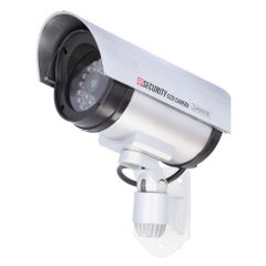 ☆ シルバー ☆ LED点滅 防犯ダミーカメラ 防犯カメラ ダミー HAC3706 ダミーカメラ 監視カメラ 室内 LED点滅 電池 配線不要 防犯ダミーカメラ 防犯対策 空き巣 万引き 不審者 玄関 車庫 店舗 ネット 環境 なし カメラ