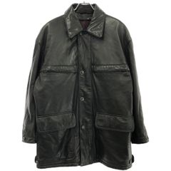 LOEWE ロエベ Vintage Lether Coat ヴィンテージレザーコート ジャケット  ブラック 52