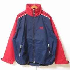 #axc ヘリーハンセン HELLYHANSEN ブルゾン マウンテンパーカー M 赤 紺 フード付き ロゴ アウトドア メンズ [896979]のサムネイル