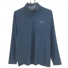 ★SALE価格★【超美品】アンダーアーマー 長袖ハイネックシャツ 杢ネイビー  メンズ MD/M/M ゴルフウェア UNDER ARMOUR