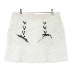 サイズ：2 NEW BALANCE GOLF ニューバランス  レースアップ スカート ロゴ 総柄 ホワイト系 [240101434767] ゴルフウェア レディース ストスト