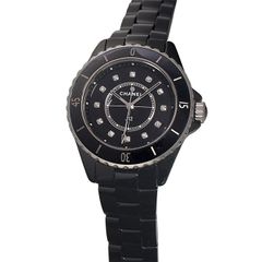 シャネル CHANEL J12 33mm 12Pダイヤモンド H5701 ブラックセラミック クオーツ