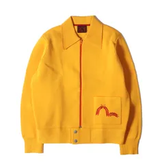 新品 EVISU エヴィス ジャケット サイズ:40(L) 月桂樹カモメ ジャージーニット ジップ ジャケット イエロー アウター ブルゾン 上着【メンズ】のサムネイル