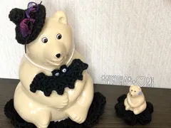 【オーダーページ】しろくま貯金箱＊ハロウィンコーデ しろくま貯金箱◇ハロウィンコーデ 帽子とつけ襟のセット - メルカリ