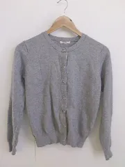 ◇ Te chichi テチチ 装飾ビジュー ニット 長袖 カーディガン サイズF グレー系 レディース P  【中古】 【1211210003913】