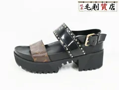 ルイヴィトン LOUIS VUITTON ローリエート モノグラム  スタッズ サイズ37 1/2 サンダル レディース【中古】靴