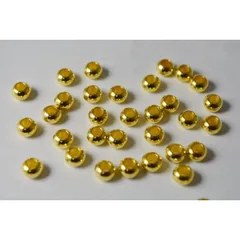 ビーズクラブ ロンデル メタルビーズ 円筒 ゴールド 6mm 50個セット ブレスレット ネックレス 金具 金属ビーズ パーツ