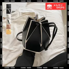 【送料無料】ショルダーバッグ レディース 巾着 バック PUレザー バケツバック 六角形 鞄 2WAY 斜め掛け 肩掛け お洒落 ハンドバッグ きれいめ コンパクト 大人可愛い 韓国風 ミニバッグ バイカラー カバン 新品 未使用 CH1XIUF-059