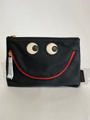 アニヤハインドマーチ ポーチ アイズ ナイロン 黒 ANYA HINDMARCH