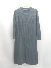 ◇ ⊇ ITEMS URBAN RESEARCH アーバンリサーチ ニット風 長袖 ロング ワンピース サイズフリー チャコール レディース E  【1503310004052】