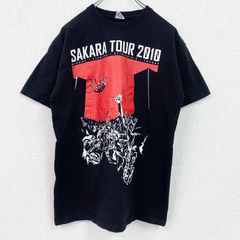 古着 used　FRUIT OF THE LOOM　半袖バンドプリントTシャツ　クルーネック　レトロ　黒　ブラック　Mサイズ