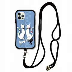 [iPhone15 Pro Max] スマホショルダー付 スカラー iPhoneSE 第3世代 ケース 耐衝撃 i-coronケース iPhone16 15 14 13 12 11 スマホケース アイフォン 全機種対応 スマホカバー scolar ネコ柄 恋す