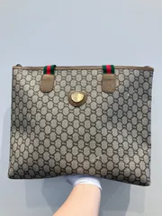 （最終値下げ)美品 GUCCI オールドグッチ ヴィンテージ シェリーライン グッチプラス レザー トートバッグ ビジネスバッグ A4収納可