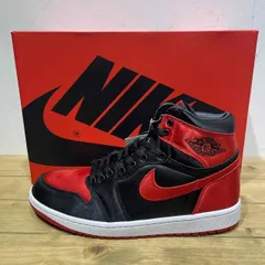 NIKE WMNS AIR JORDAN 1 RETRO HIGH OG BRED 27.5cm FD4810-061 2023 ナイキ ウィメンズエアジョーダン1レトロハイオージー サテンブレッド スニーカー 心斎橋店