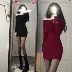 ワンピース 秋 新作 高級感 長袖 セクシー タイトミニドレス レディースFS1089