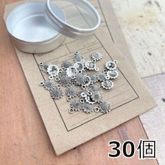 【SALE】456・Ｔ-437　ひまわり　チャーム　30個　ハンドメイド　素材　パーツ　クラフト素材　アクセサリー　オリジナル　キーホルダー
