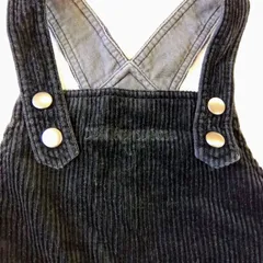 COMME CA DDU MODE コムサデモード コーデュロイオーバーオールスカート 110A ブラック 綿100%