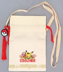 【中古】雑貨 ピカチュウ 巾着バッグ ピカチュウ飯店 ホワイト 「ポケットモンスター」 ポケモンセンター限定