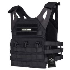 新品 [TAILOR JAPAN] タクティカルベスト サバゲー ベスト プレートキャリア 特殊部隊 サバイバルゲーム SWAT マグポーチ付き MOLLE 防弾チョッキ フリーサイズ 1000Dナイロン製 (ブラック)