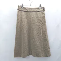 ◇ Θ UNITED ARROWS SLITZ サイドジッパー ロング丈 ストレート スカート サイズ 38 ブラウン系 レディース E  【1502030039627】