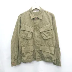 ◇ ⊆ NUGU カジュアル　ミリタリー風 長袖 ジャケット サイズM グリーン系 メンズレディース E  【1505130010220】