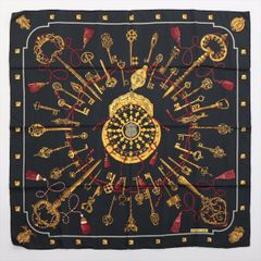 エルメス　HERMES カレ90 LES CLES 鍵　スカーフ　シルク