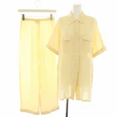 マックスマーラ MAX MARA セットアップ 上下 シャツ ブラウス 半袖 イージーパンツ ワイドパンツ 麻 リネン 38 ベージュ /YTのサムネイル