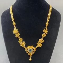 g8【美品】 Christian Lacroix クリスチャンラクロワ ハートモチーフ ゴールドカラー 大ぶりネックレス カラーストーン 色石 ゴールド レディース コスチュームジュエリー アクセサリーのサムネイル