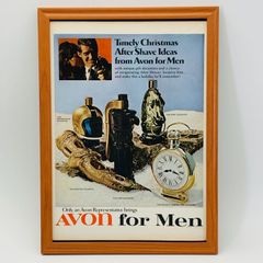 レトロ 広告　ビンテージ　ポスター　　『 アヴォン（Avon） 』　フレーム付　※貴重な当時物 1960's　オリジナル アメリカ　ヴィンテージ 輸入雑貨　アドバタイジング( AZ1496 )